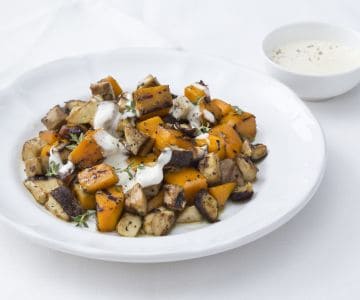 Churrasco de abóbora e porcini
