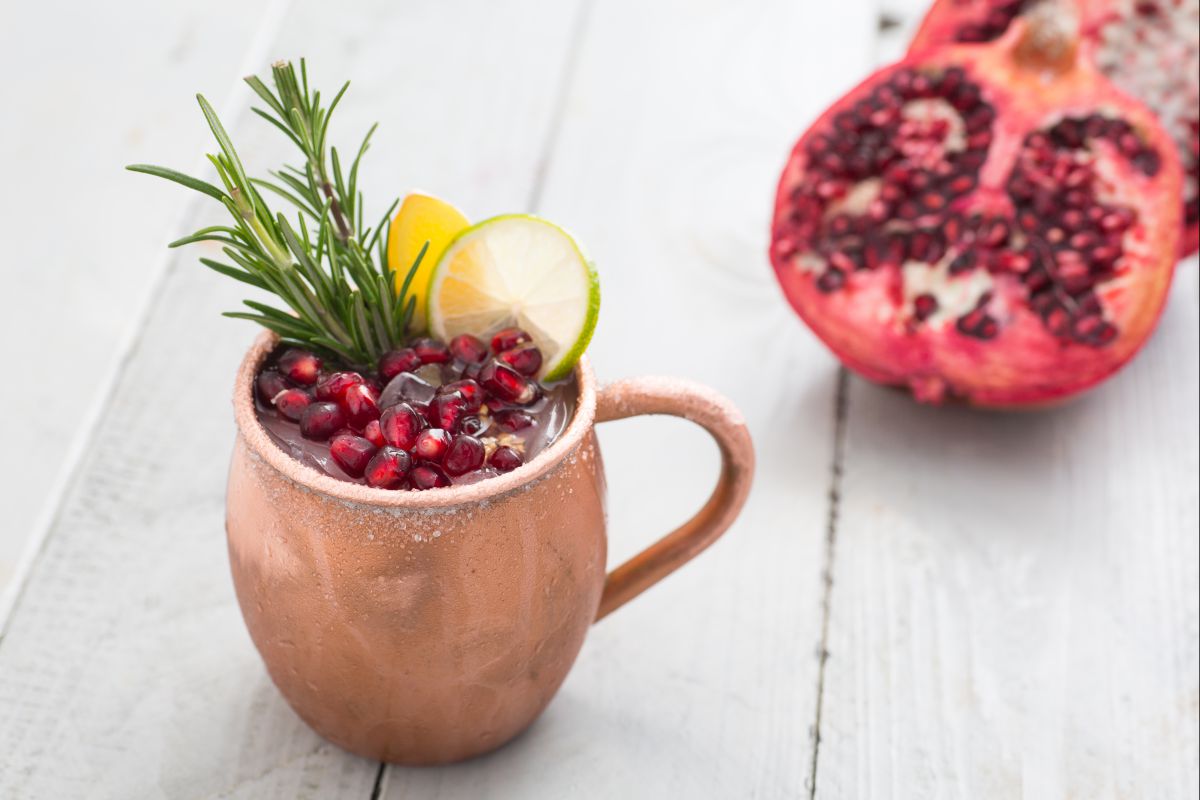 Moscow mule com romã