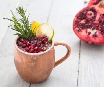 Moscow mule com romã