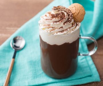 Chocolate quente de coco
