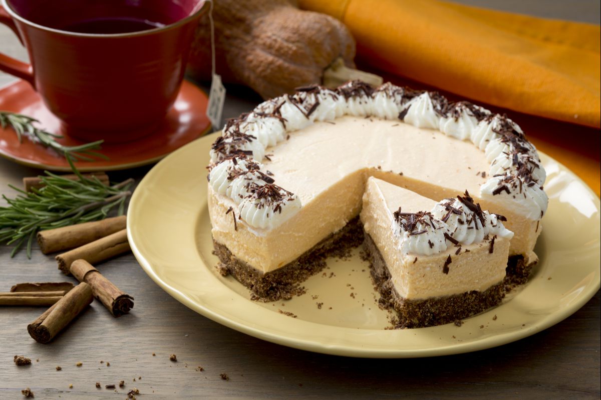Cheesecake fria de abóbora