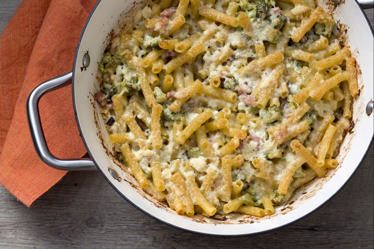 Sedanini gratinados no forno