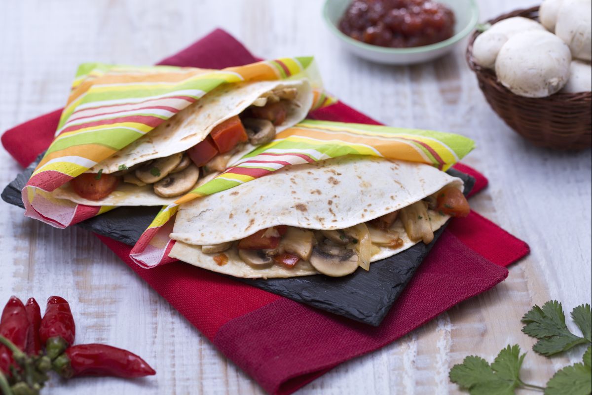 Quesadillas com cogumelos