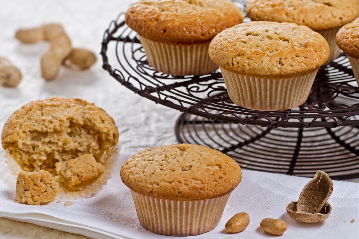 Muffins de manteiga de amendoim