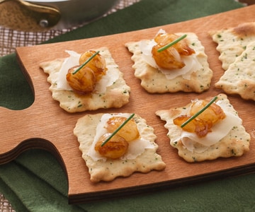 Folhado de azeitonas com cebolas caramelizadas