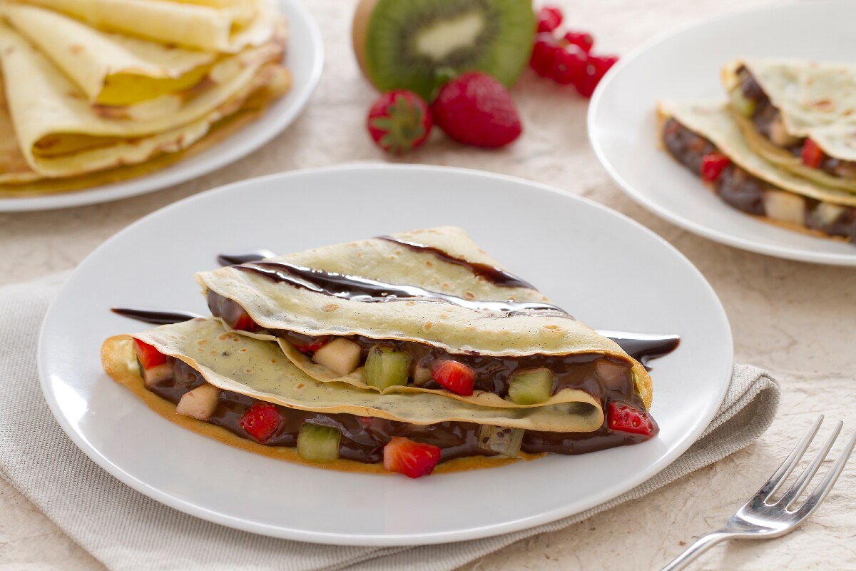Crepe com creme de Nesquik