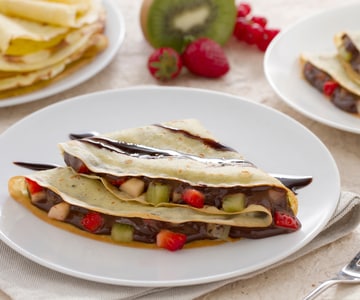 Crepe com creme de Nesquik