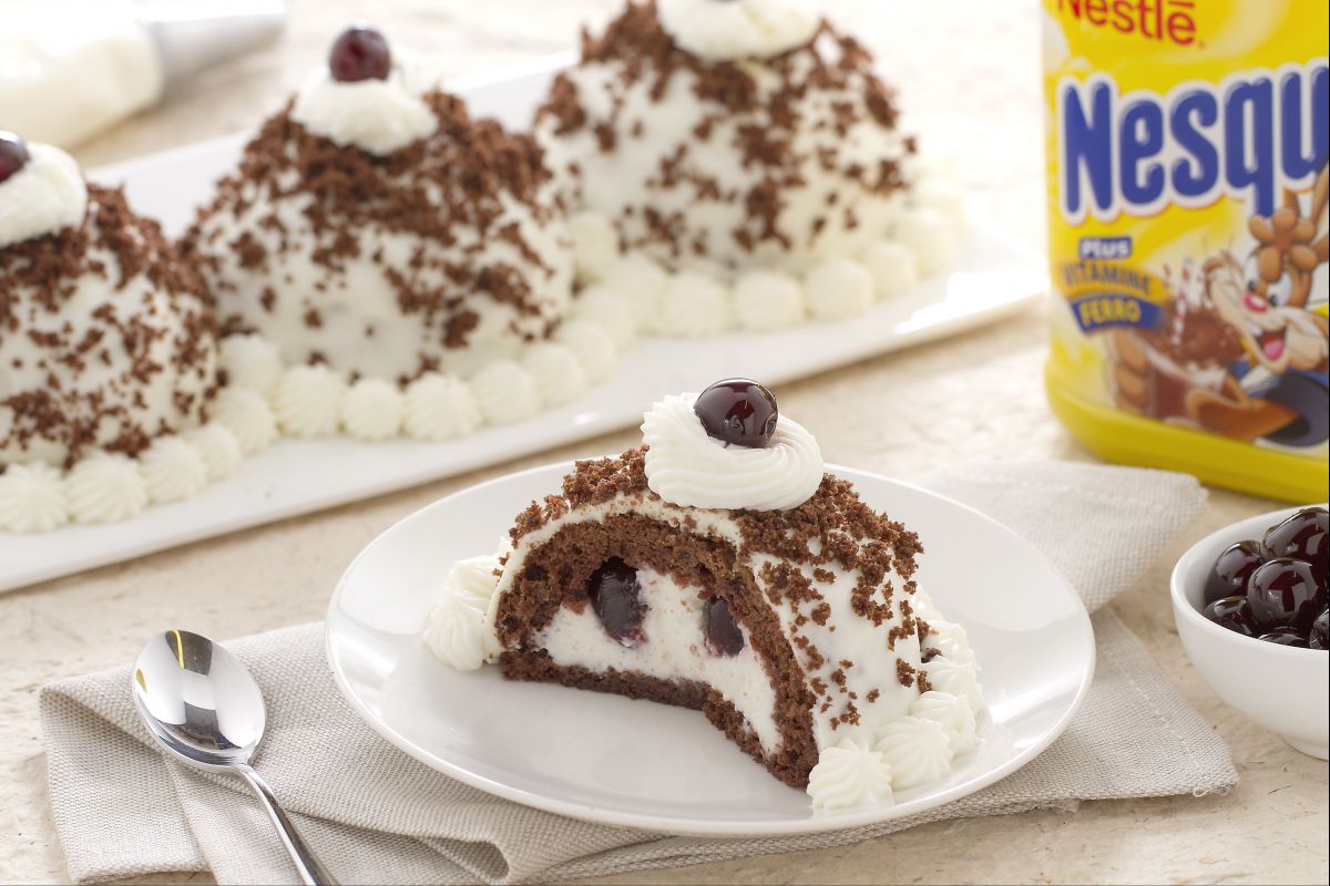 Delícias floresta negra com Nesquik