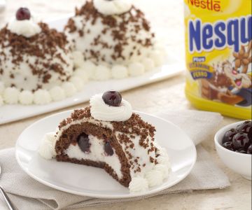 Delícias floresta negra com Nesquik