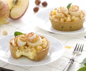 Tortinhas com compota de maçã