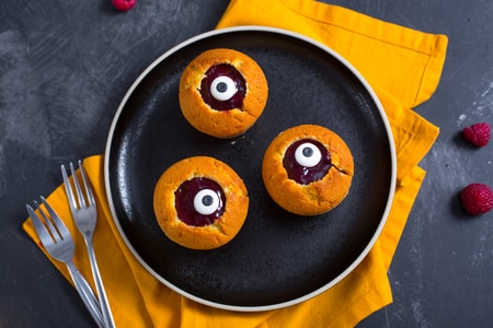 Muffin olho de boi assustadores