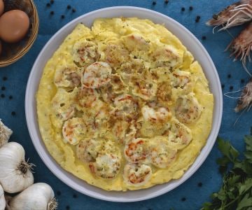Omelete de camarão