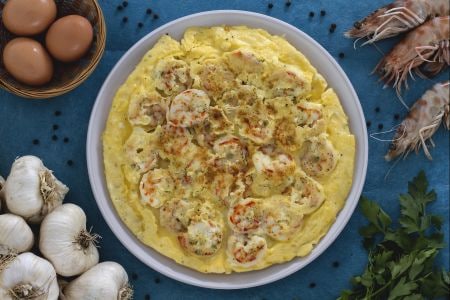 Omelete de camarão