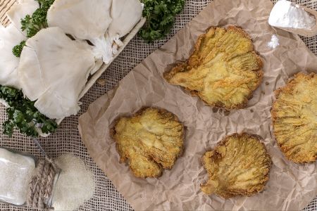 Costeletas de pleurotus