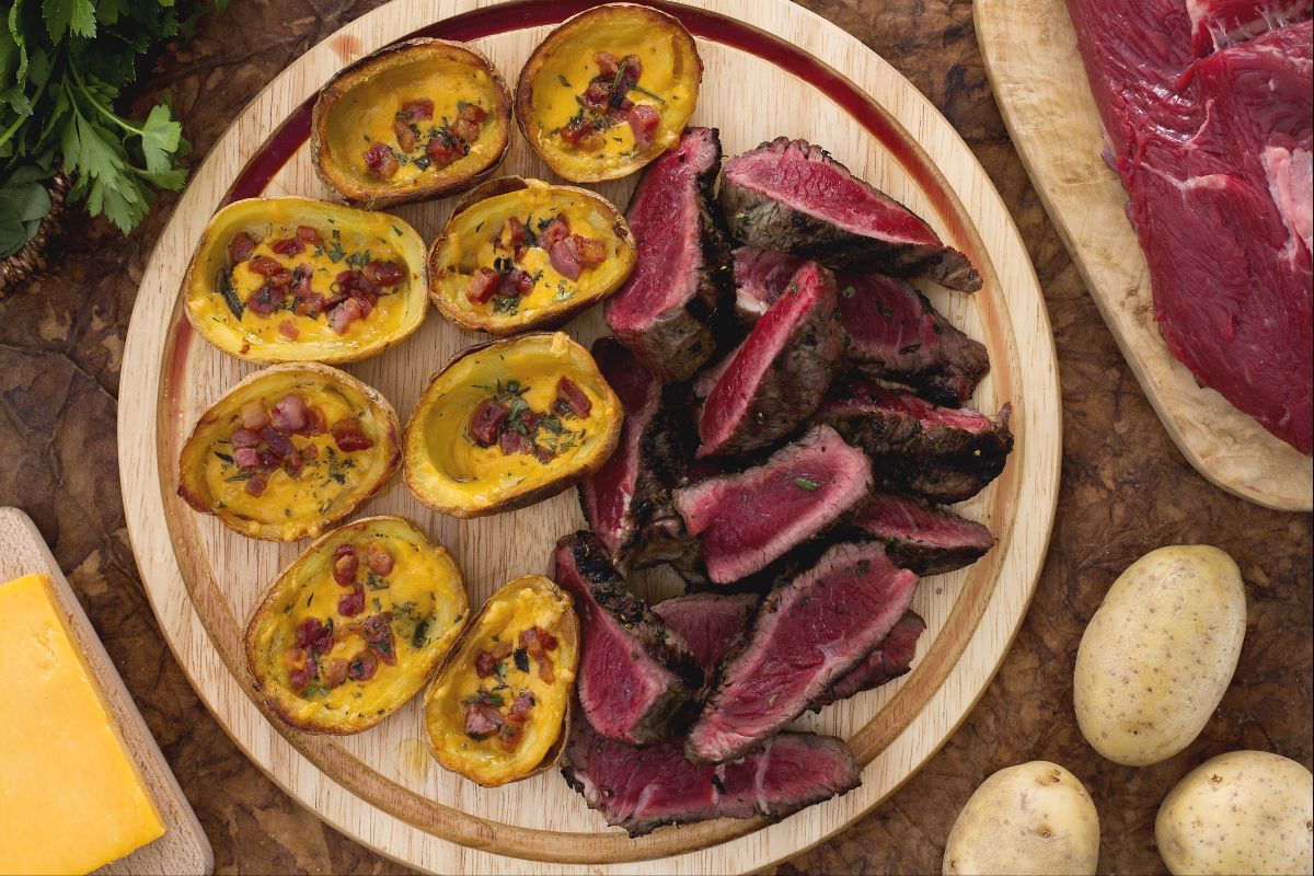 Tagliata com ervas aromáticas