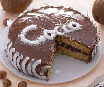Bolo de coco e Nutella
