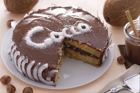 Bolo de coco e Nutella