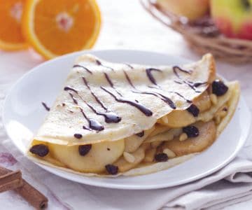Crepe torta de maçã