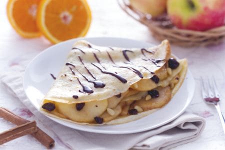 Crepe torta de maçã