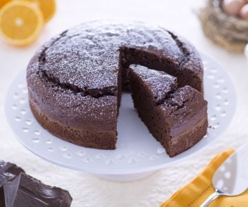 Bolo de iogurte com chocolate