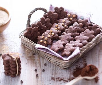 Biscoitos de quinoa e chocolate