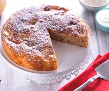 Bolo de iogurte e maçã sem ovos