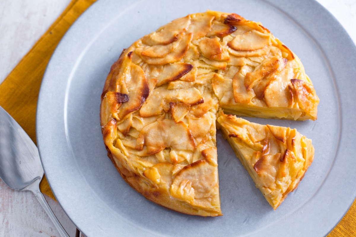 Torta cremosa de maçã