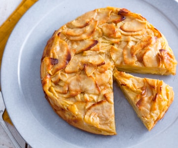 Torta cremosa de maçã