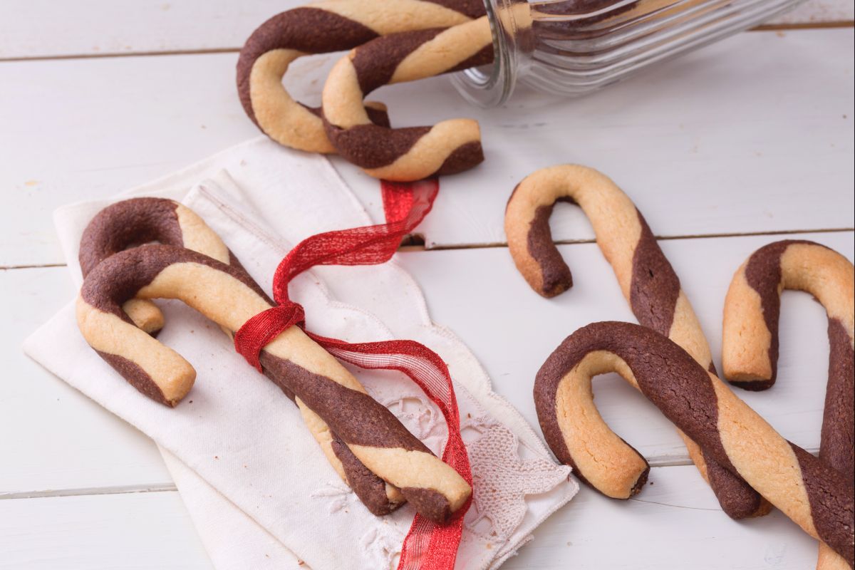 Cookies twist de bengala doce