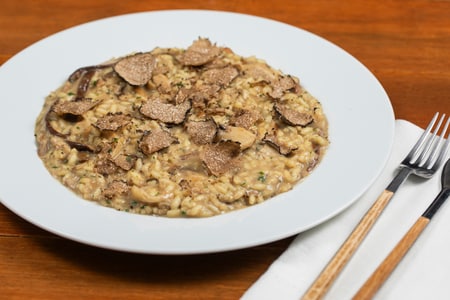 Risoto de cogumelos e trufa