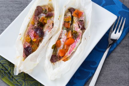 Salmonetes no papelote