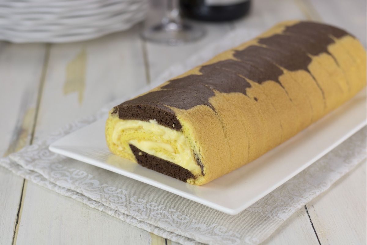Rolo bicolor com zabaione