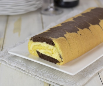 Rolo bicolor com zabaione