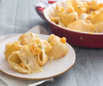 Lumaconi com abóbora e caciocavallo
