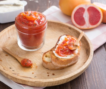 Geleia de toranja rosa