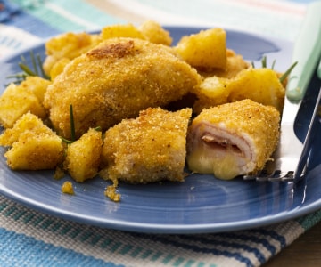 Rolinhos gratinados com batatas