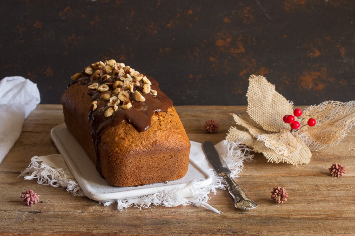 Plumcake de avelãs e gengibre