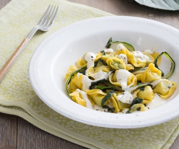 Tortelloni com acelgas e creme de Parmesão