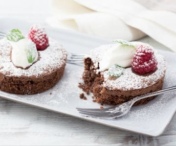 Mini capreses de chocolate e pimenta