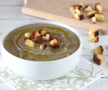 Creme de batata e lentilha ao curry