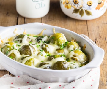 Couve-de-bruxelas gratinada