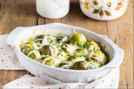 Couve-de-bruxelas gratinada