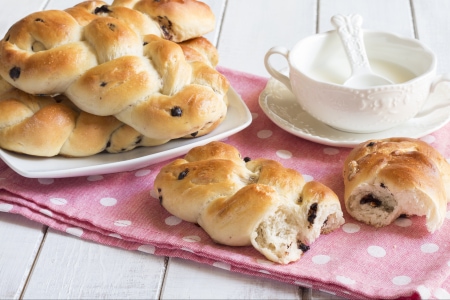 Trancinhas com nozes e chocolate