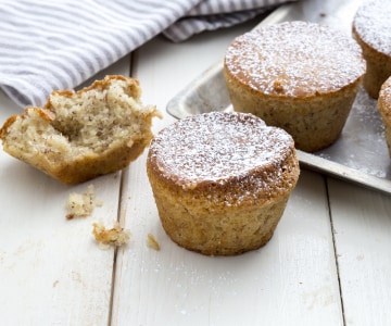 Bolinho de iogurte e banana sem ovos