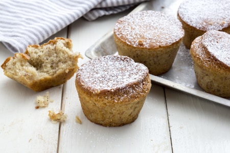 Bolinho de iogurte e banana sem ovos