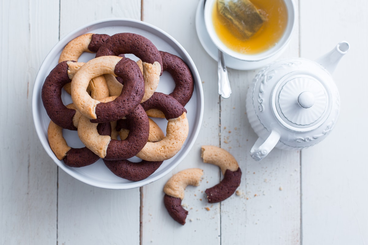 Biscoitos bicolores