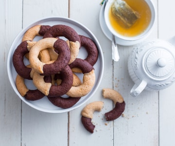 Biscoitos bicolores