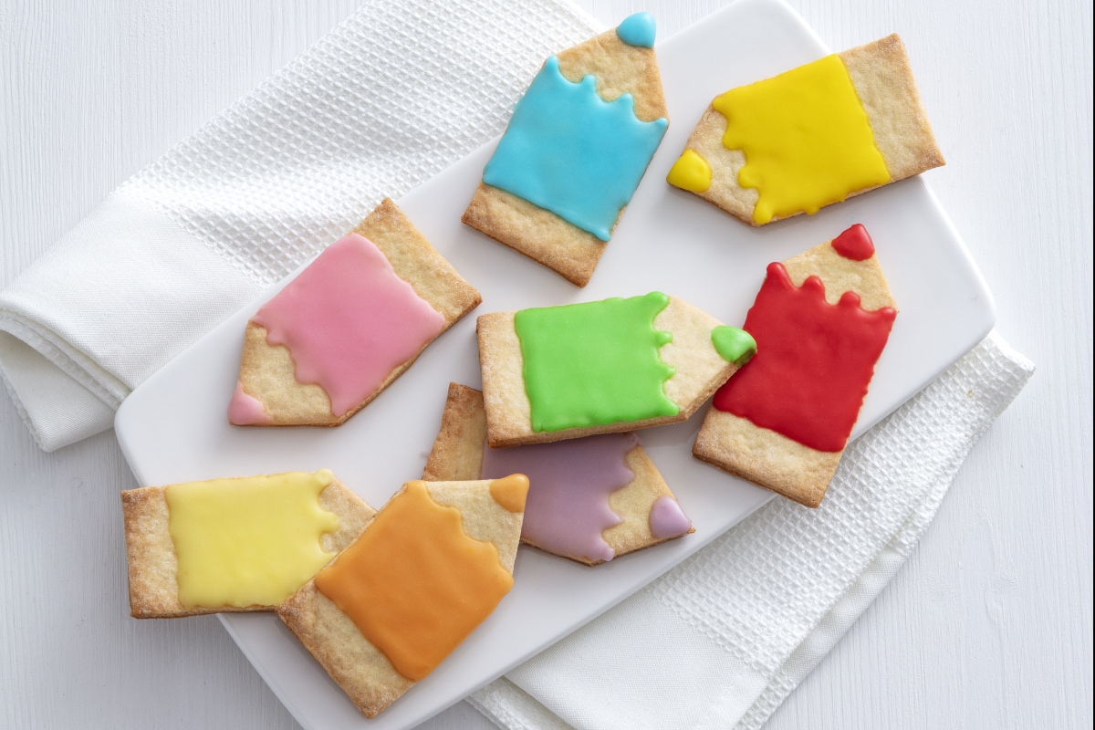 Biscoitos em forma de lápis
