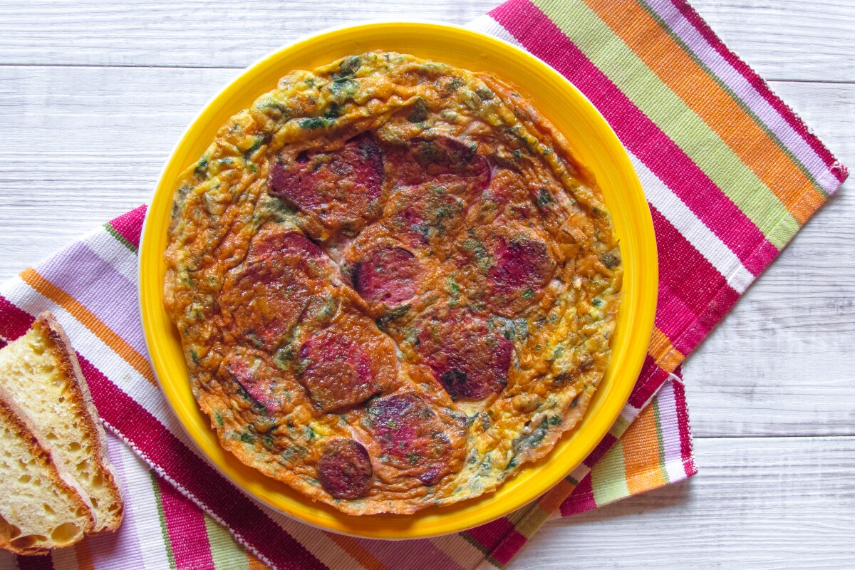 Frittata de beterrabas