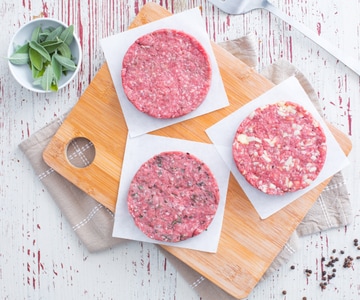 Hambúrguer de carne feito em casa